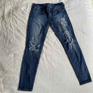 American Eagle skinny distressed jeggings